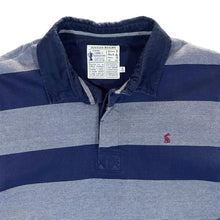 Load image into Gallery viewer, JOULES RUGBY Embroidered Mini Logo Colour Block Striped Long Sleeve Rugby Polo Shirt