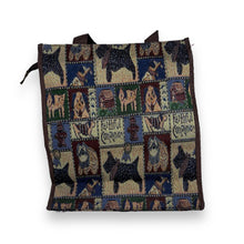 Load image into Gallery viewer, Early 00's PREMIER "Faithful Companion" Dog Puppy Tapestry Style Woven Pattern Carry Tote Bag