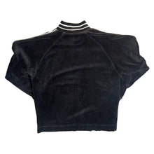 Load image into Gallery viewer, Nautica Mini Logo Black Velour 1/4 Zip Pullover Sweatshirt