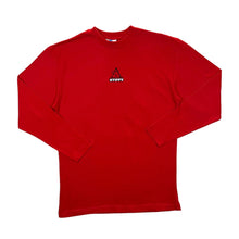 Load image into Gallery viewer, STIFFY "Big Air" Surfer Skater Logo Spellout Graphic Red Long Sleeve T-Shirt