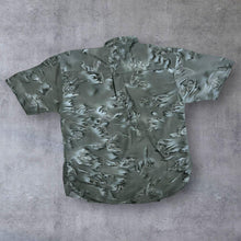Load image into Gallery viewer, Vintage Clicks Gothic Y2K Dragon Patterned Grey Silk Short Sleeve Shirt