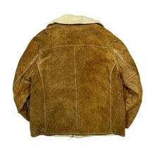 Load image into Gallery viewer, Vintage 80's Handmade Fleece Lined Suede Leather Heavyweight Button Jacket