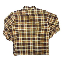 Load image into Gallery viewer, Vintage Johaj Yellow Brown Orange Plaid Check Long Sleeve Cotton Shirt