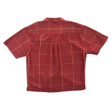 Load image into Gallery viewer, Vintage Timberland Weathergear Red Check Ramie Cotton Open Collar Short Sleeve Shirt
