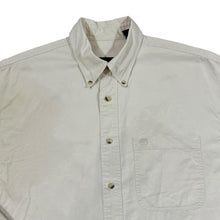 Load image into Gallery viewer, Vintage TIMBERLAND Classic Cream Beige Mini Pocket Logo Long Sleeve Button-Up Cotton Shirt