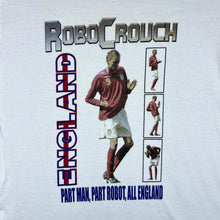 Load image into Gallery viewer, ROBOCROUCH "England" Peter Crouch Football Souvenir Novelty Graphic White T-Shirt