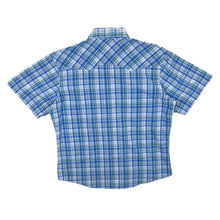 Load image into Gallery viewer, Vintage 90's Cowboy Western Plaid Check Pearl Snap Popper Short Sleeve Shirt