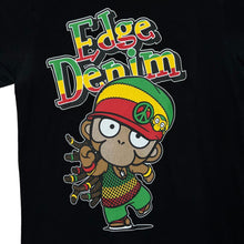 Load image into Gallery viewer, EDGE DENIM Rasta Reggae Monkey Cartoon Spellout Graphic T-Shirt