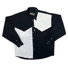 Load image into Gallery viewer, Vintage Stars & Stripes Cowboy Western Colour Block Popper Long Sleeve Shirt