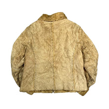Load image into Gallery viewer, Vintage 90's WINLIT Brown Beige Genuine Real Suede Leather Faux Fur Zip Jacket