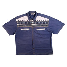 Load image into Gallery viewer, Vintage 90's John Baner Cowboy Western Style Patterned Panel Short Sleeve Shirt