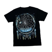 Load image into Gallery viewer, Early 00’s WILD Native American Wolf Dream Catcher Gothic Graphic T-Shirt