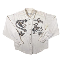 Load image into Gallery viewer, Vintage Panhandle Slim Cowboy Western Embroidered Popper Long Sleeve Shirt