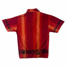 Load image into Gallery viewer, Early 00's Here & There C&A Gothic Y2K Tribal Patterned Red Short Sleeve Shirt