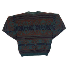 Load image into Gallery viewer, Vintage 90's Angelo Litrico C&A Grandad Patterned Acrylic Wool Knit Sweater Jumper