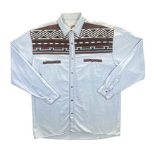 Load image into Gallery viewer, Vintage Bugatti Company Cowboy Western Light Blue Denim Popper Long Sleeve Shirt