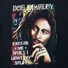 Load image into Gallery viewer, BOB MARLEY "Excuse Me While I Lighty My Spli**" Rasta Reggae Tribute Music Graphic T-Shirt