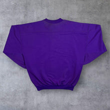 Load image into Gallery viewer, Vintage 90's Jitex "Active Wear" Graphic Spellout Purple Crewneck Sweatshirt