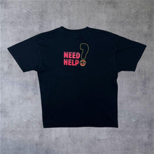 Load image into Gallery viewer, Bacardi “Together” Need Help? Promo Graphic Logo Spellout Black T-Shirt
