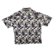 Load image into Gallery viewer, Vintage 90's Pierre Cardin Made In Korea Crazy Abstract Patterned Rayon Short Sleeve Shirt