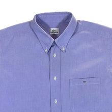 Load image into Gallery viewer, Vintage Lacoste Classic Blue Pocket Logo Short Sleeve Button-Up Cotton Shirt