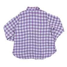 Load image into Gallery viewer, LEE RIDERS Purple White Plaid Check Long Sleeve Cotton Flannel Shirt