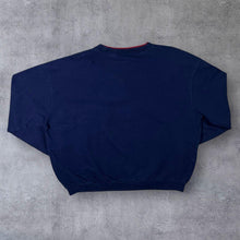 Load image into Gallery viewer, Vintage Endless Designs Embroidered Winter Bird Nature Navy Blue Sweatshirt