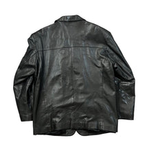 Load image into Gallery viewer, Vintage Genuine Real Black Leather Biker Blazer Style Jacket