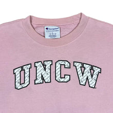 Load image into Gallery viewer, Champion UNCW College Spellout Graphic Pink Crewneck Sweatshirt