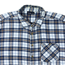 Load image into Gallery viewer, Vintage Identic White Orange Blue Plaid Check Long Sleeve Flannel Shirt