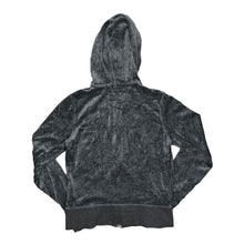 Load image into Gallery viewer, UNIQLO Diamante Motif Y2K Classic Basic Essential Velvet Velour Zip Hooded Tracksuit Top