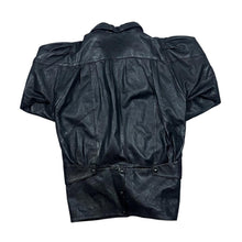 Load image into Gallery viewer, Vintage 90's SARDAR London Made In UK Genuine Real Black Leather Button Jacket