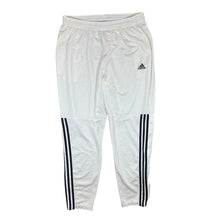 Load image into Gallery viewer, ADIDAS Classic Three Stripe Popper White Sports Tracksuit Bottoms