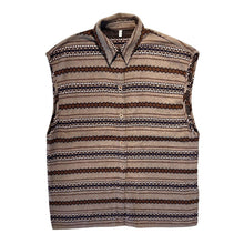 Load image into Gallery viewer, Vintage Aztec Crazy Abstract Patterned Cotton Sleeveless Flannel Shirt