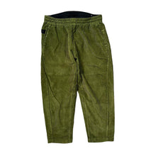 Load image into Gallery viewer, NIKE Embroidered Mini Logo Green Corduroy Cord Cropped Length Pants Trousers