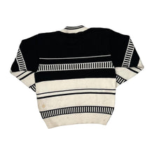 Load image into Gallery viewer, Vintage BHS Colour Block Patterned Acrylic Cotton Crewneck Knit Sweater Jumper