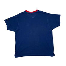 Load image into Gallery viewer, Vintage BUDWEISER (1999) Embroidered Mini Patch Logo V-Neck Ringer T-Shirt