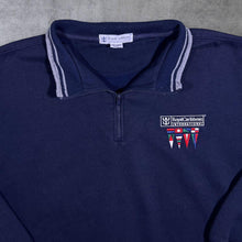 Load image into Gallery viewer, Vintage Royal Caribbean Embroidered Logo Navy Blue 1/4 Zip Pullover Sweatshirt