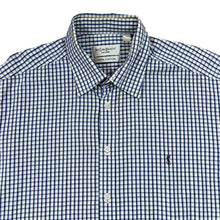 Load image into Gallery viewer, Vintage YVES SAINT LAURENT YSL Embroidered Mini Logo Check Long Sleeve Cotton Shirt