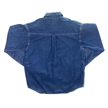 Load image into Gallery viewer, Vintage 90's Columbia Sportswear Checked Lined Heavy Cotton Blue Denim Long Sleeve Shirt
