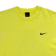 Load image into Gallery viewer, Vintage NIKE Black Label Classic Basic Embroidered Mini Swoosh Logo Yellow Cotton T-Shirt