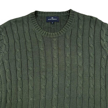 Load image into Gallery viewer, BLUE HARBOUR Marks & Spender Classic Cable Knit Green Cotton Sweater Jumper