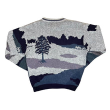 Load image into Gallery viewer, Vintage 90's C&A Embroidered Golf Patterned Acrylic Wool Blend Knit Sweater Jumper