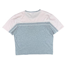 Load image into Gallery viewer, Early 00's YSL YVES SAINT LAURENT Baby Pink Grey Mini Logo Colour Block T-Shirt