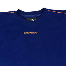Load image into Gallery viewer, Vintage Puma NFL DENVER BRONCOS Football Mini Logo Fleece V-Neck Sweatshirt