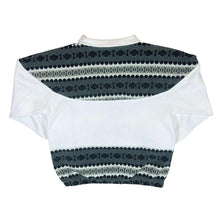 Load image into Gallery viewer, Vintage 90's JARDIN DE PROVENCE Patterned Embroidered 1/4 Button Fleece Sweatshirt