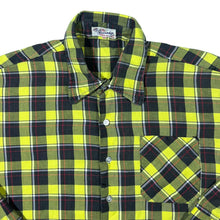 Load image into Gallery viewer, Vintage Friendship Yellow Mix Plaid Check Long Sleeve Flannel Shirt