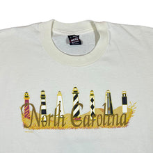 Load image into Gallery viewer, Vintage 90's NORTH CAROLINA Lighthouse Souvenir Spellout Graphic Single Stitch T-Shirt