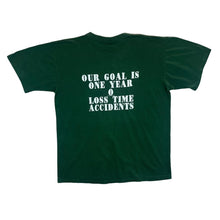 Load image into Gallery viewer, Vintage 90's Russell Athletic SAFETY FIRST Company Graphic Green Single Stitch T-Shirt