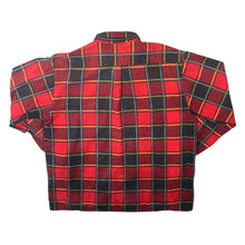 Load image into Gallery viewer, Vintage Elegant Flanell Red Multi Plaid Check Long Sleeve Cotton Flannel Shirt